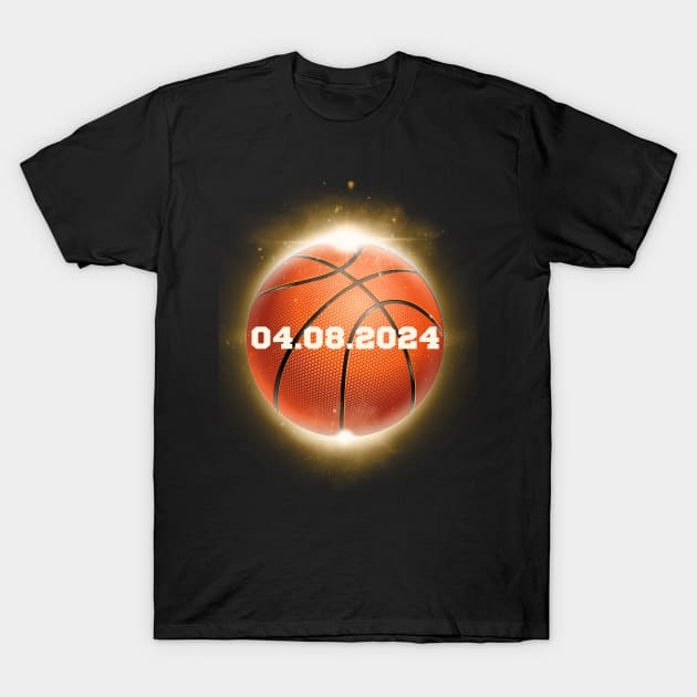 Lispe Eclipse of Sun by College Basketball 04.08.2024 T-Shirt by Lispe